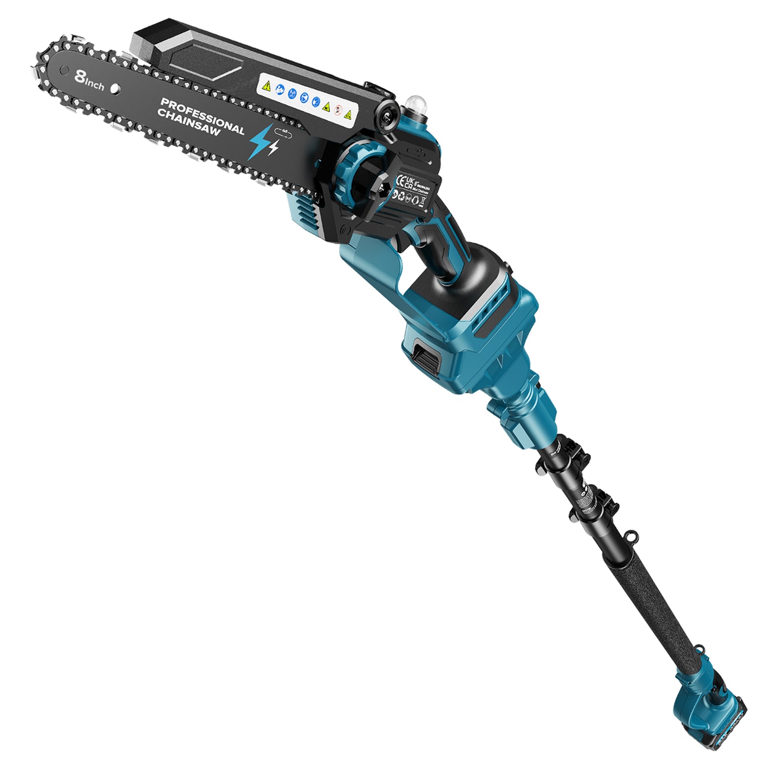 Rinoxar X9-E-BL Barra di prolunga per motosega da 8 pollici,compatibile con X9,X9 Pro,v20