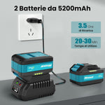 Rinoxar Decespugliatore X30（5200 mAh,Commutazione modalità cablata/wireless）