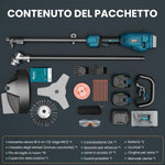 Rinoxar Decespugliatore X30（5200 mAh,Commutazione modalità cablata/wireless）