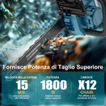 Rinoxar Motosega X13(12 pollici，2×4000mAh）