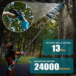 Rinoxar Motosega X9 2IN1（8 pollici，2×4000mAh ，ASTA TELESCOPICA）