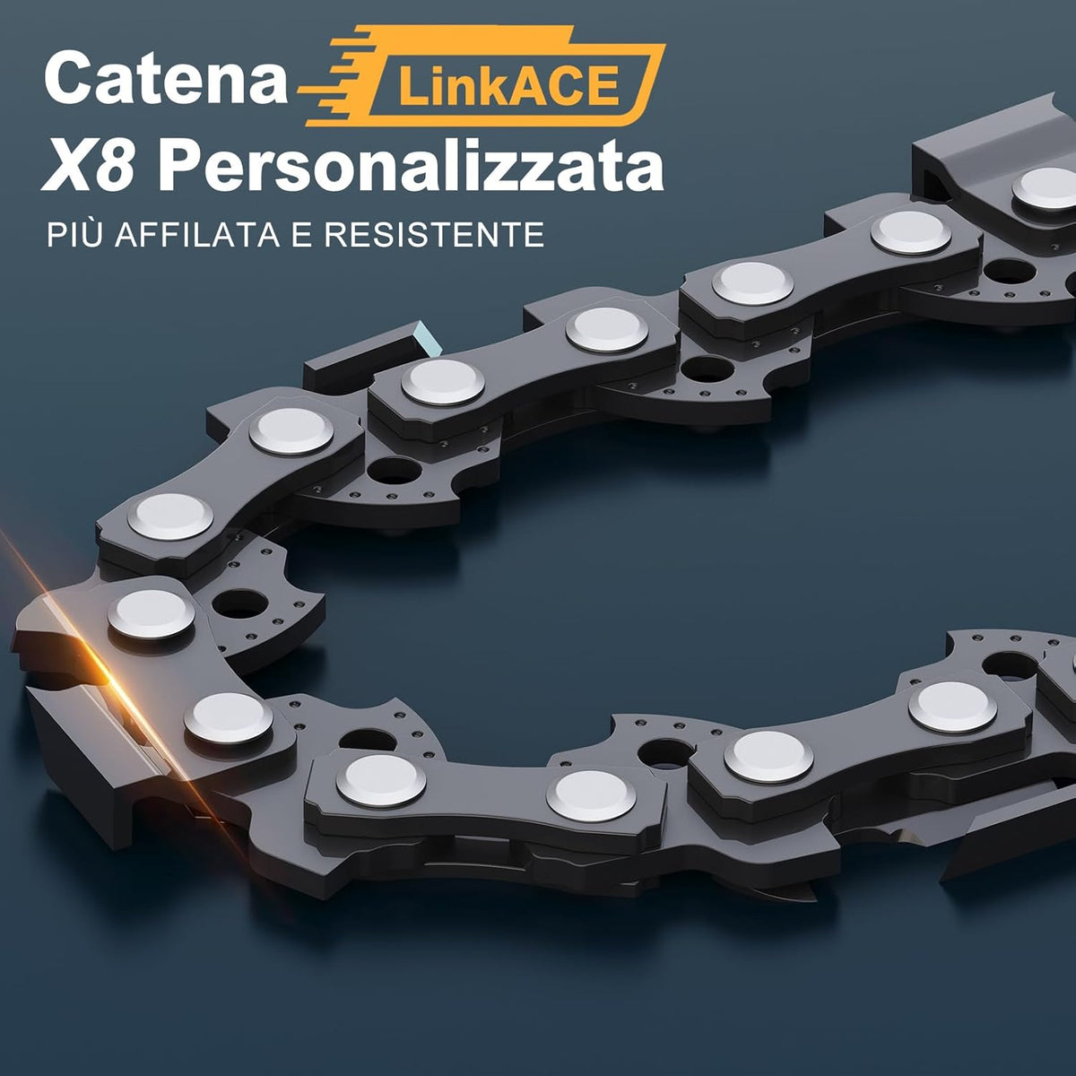 Rinoxar Motosega X9 （ 8 pollici， 2×4000mAh）