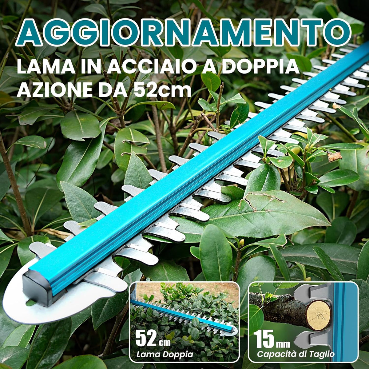 Rinoxar Tagliaerba X16 (5200 mAh,Regolazione del taglio multilivello）