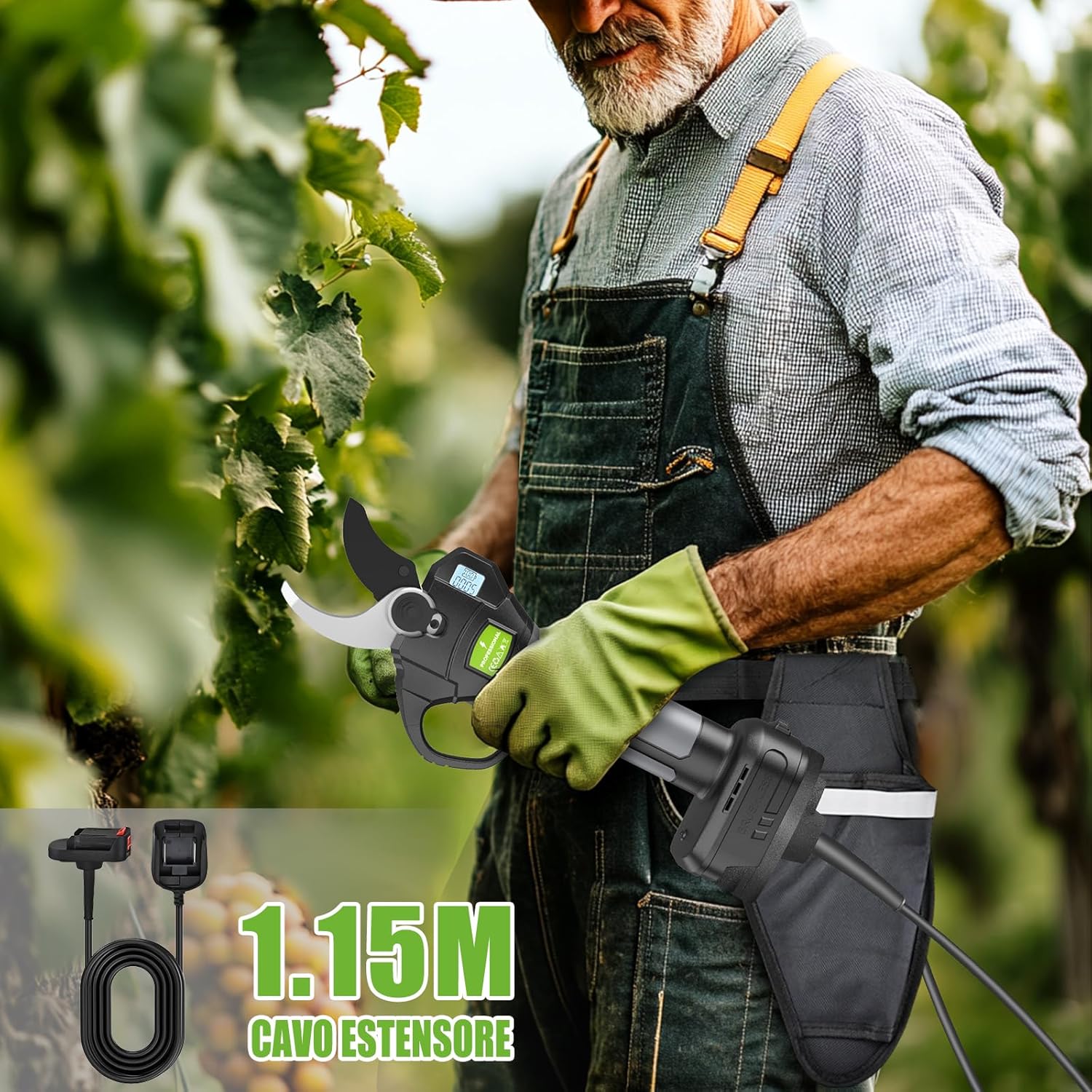 Rinoxar VerdeCut Pro 21V/2.0Ah Batteria 40 mm Brushless Cesoie